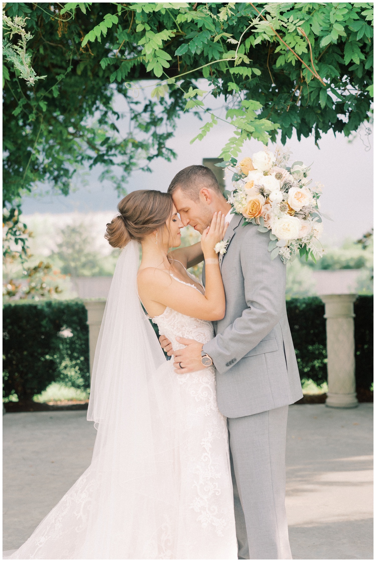 romantic moment with a bride and groom at Citadel Houston