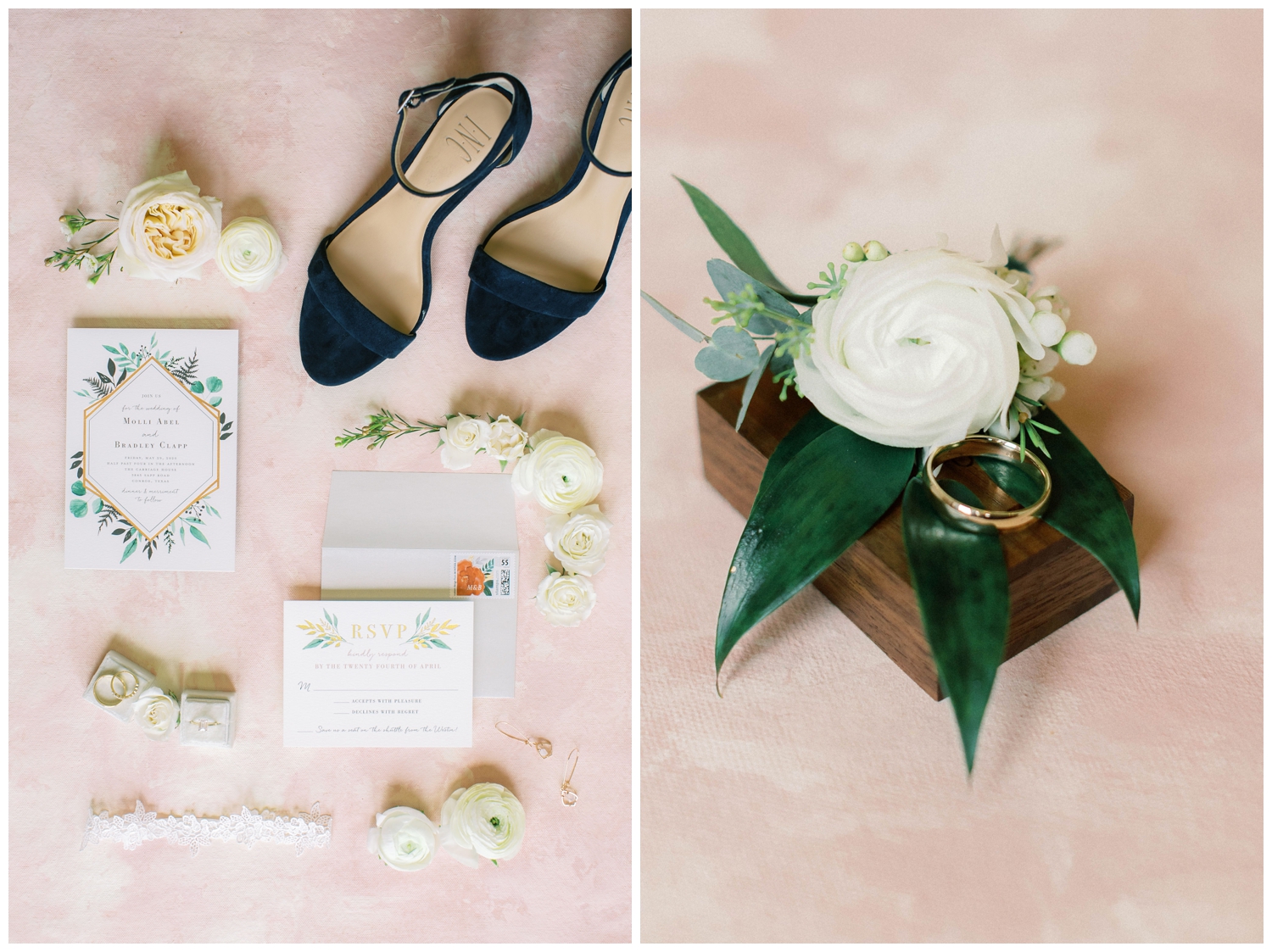 brides- shoes - and- a -grooms-ring