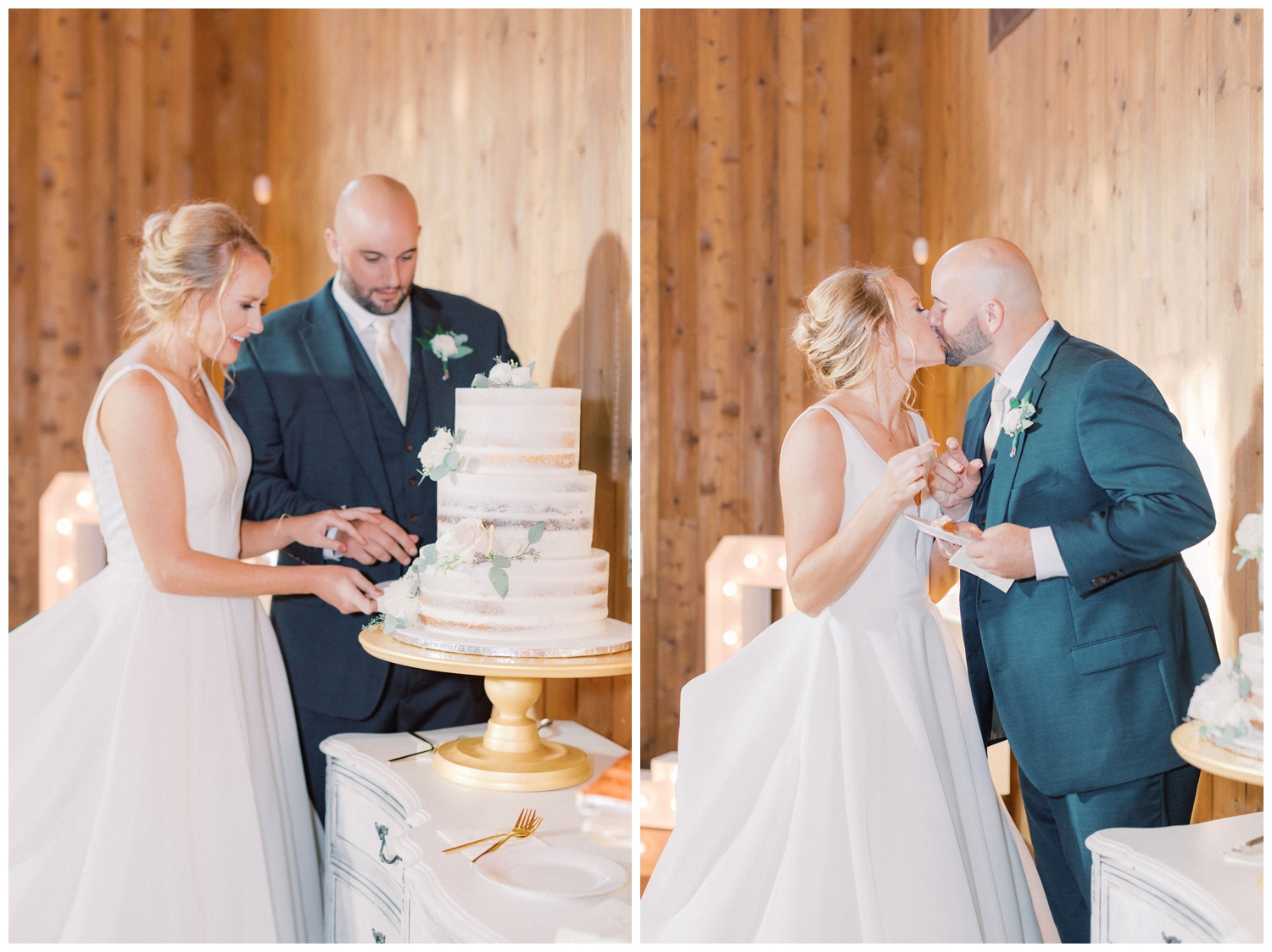 bride-and-groom-kissing-cutting-wedding-cake