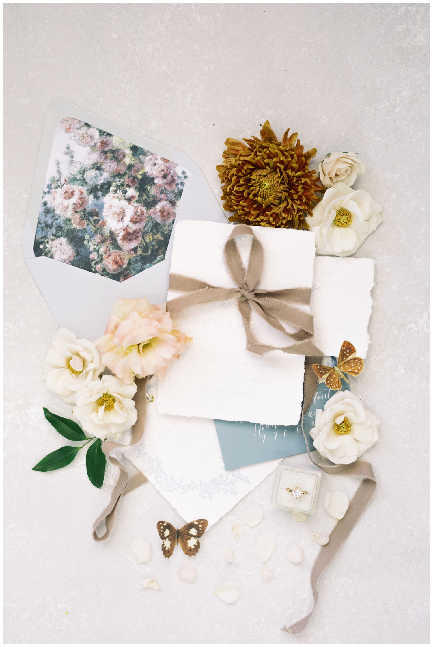 invitation suite inspiration at Addison Woods styled shoot in Houston Texas