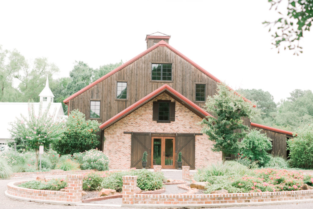 brick reception hall at the carriage house wedding venue in montgomery