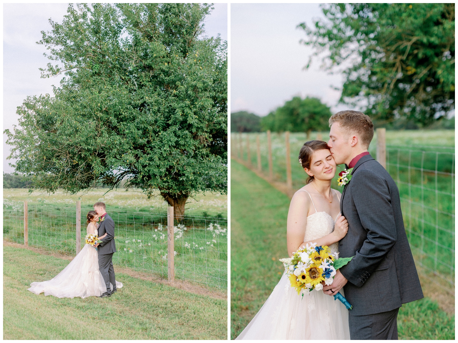 bride and groom portraits at The Oaks at the Oak Plantation wedding
