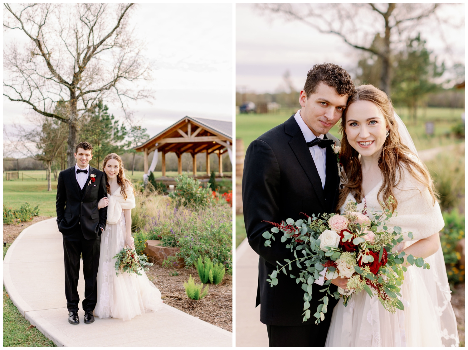 bride and groom portraits outdoors at Union Ranch wedding