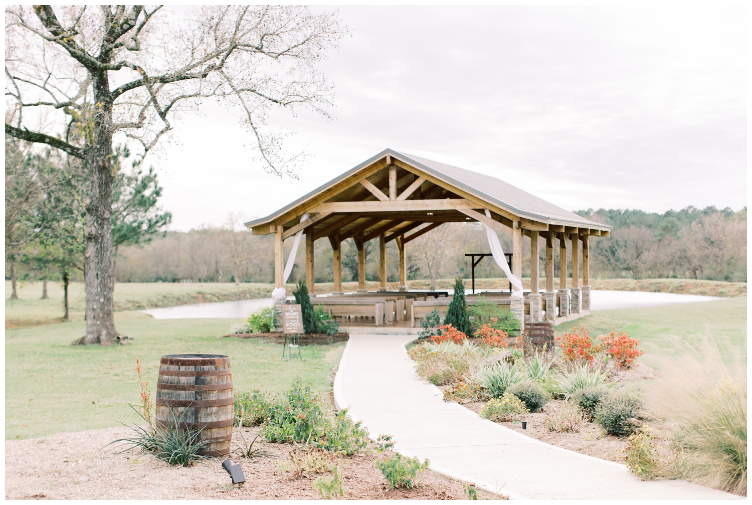 ceremony space during winter Union Ranch wedding