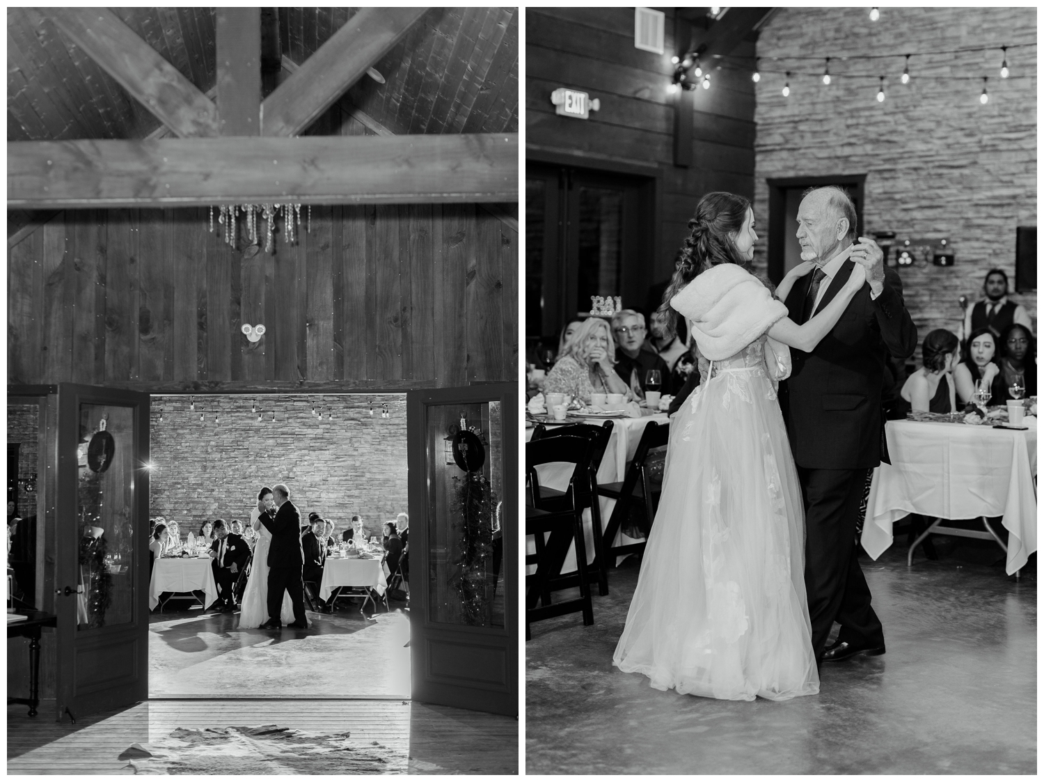 father daughter dance during Union Ranch wedding reception