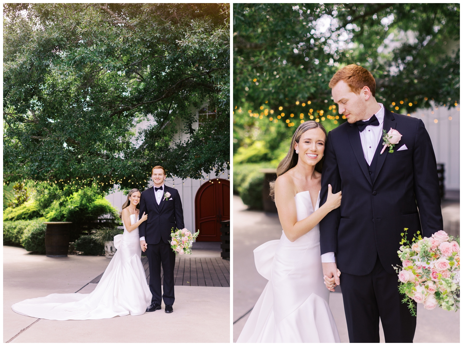 The Carriage House Houston bride and groom portrait
