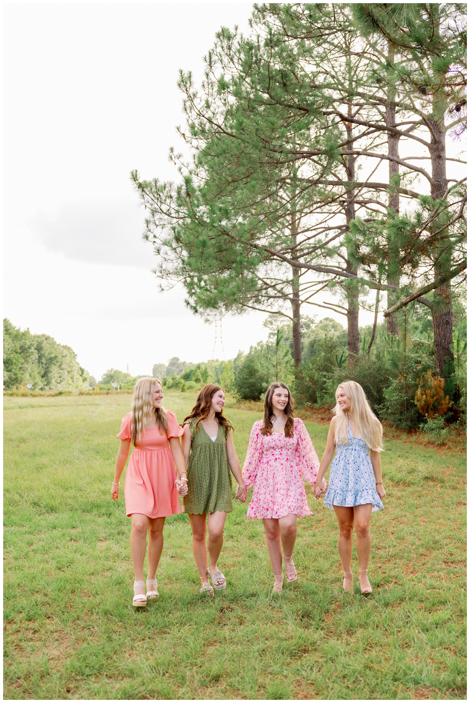Dawson & Pearland High School Spokesmodel team walking and holding hands