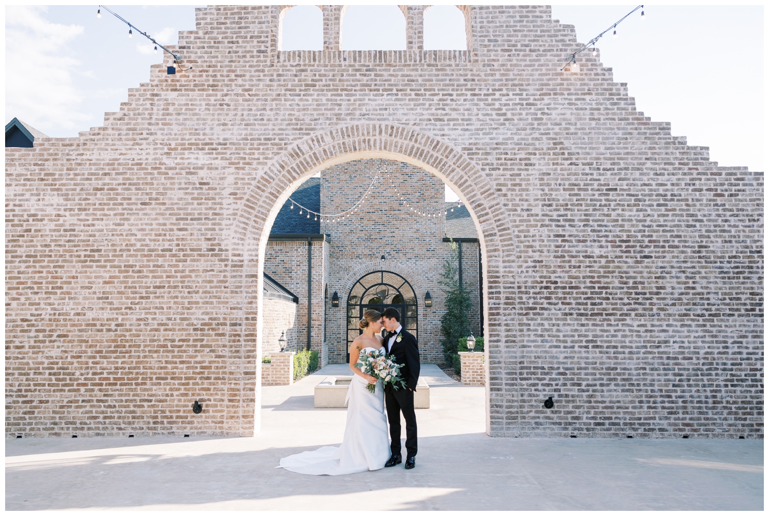 bride and groom portrait outdoors at Iron Manor in Conroe, Texas